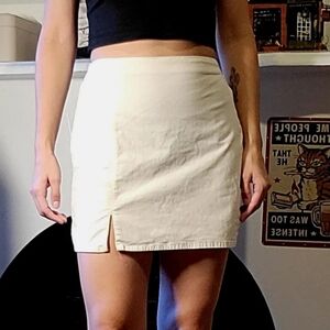 Hollister Cream Mini Skirt